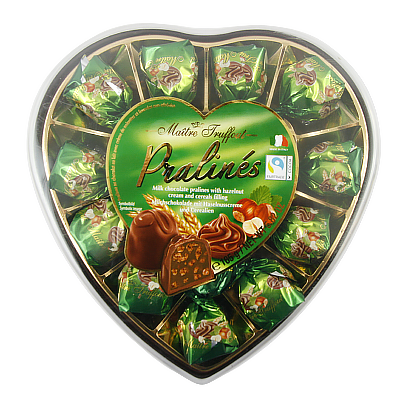 

Цукерки Маітре праліне горіх Maitre Truffout 165g 8шт/ящ (Код : 00-00005557)