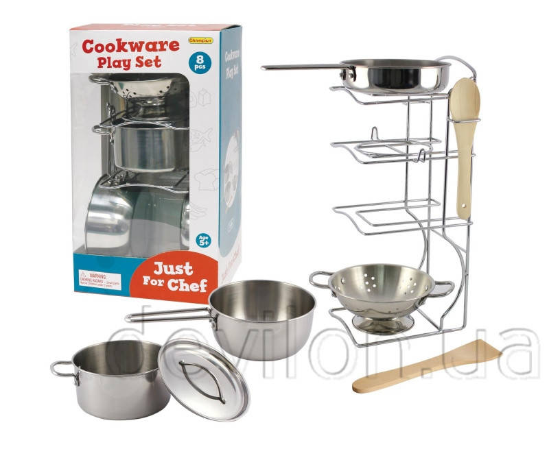 

Набор игровой посуды - кухонный, 8 шт, 18,4*14,5*33,4 см, нержавеющая сталь (CH21038)
