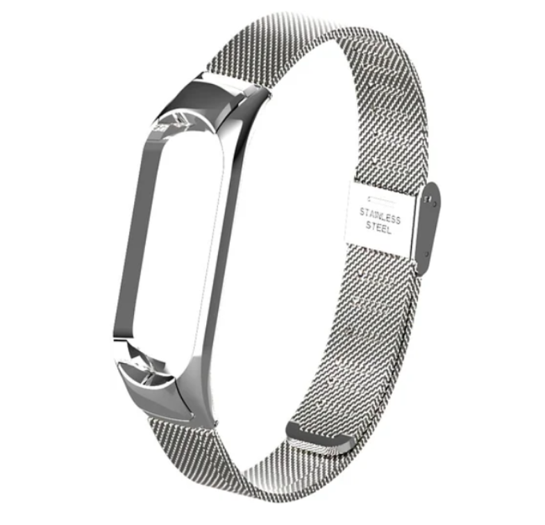 

Миланская Петля Mi Band 4 (Сяоми Ми Бэнд 4) серебро