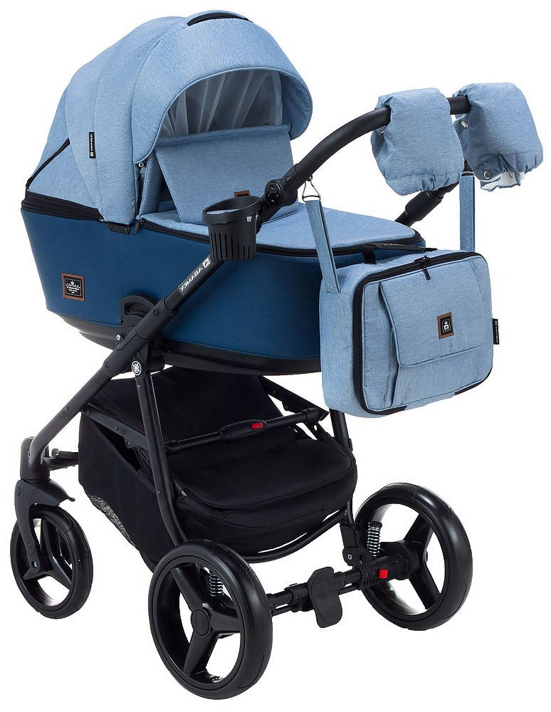 

Детская универсальная коляска 2 в 1 Adamex Barcelona BR-216, Синий