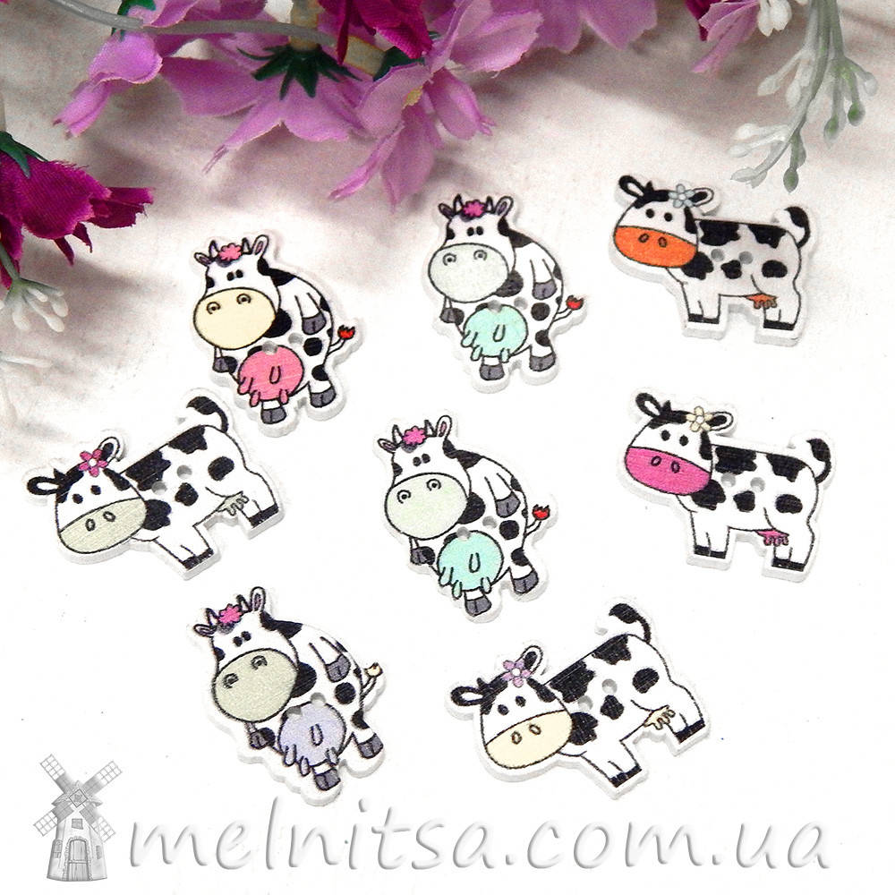 

Пуговицы деревянные Коровы (5 шт)