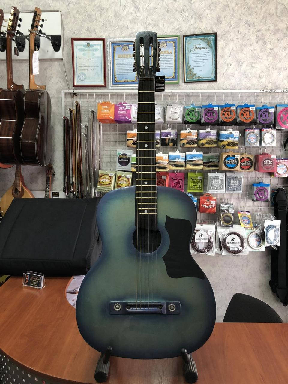 

(4684) Гитара Классическая Художественная Аэрография, Синий