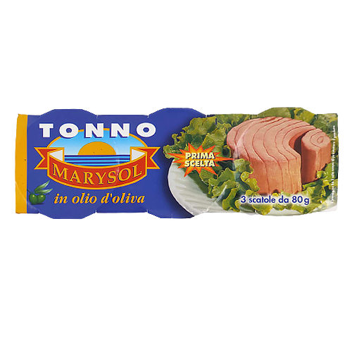 

Тунець Марісол в оливковій олії Marysol 3*80g 32пач/ящ (Код : 00-00004679)
