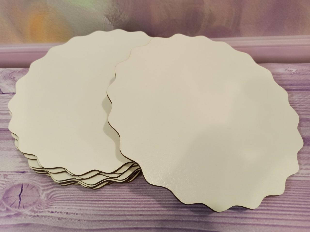 

Подложка под торт уплотненная ДВП, 30 см, волна