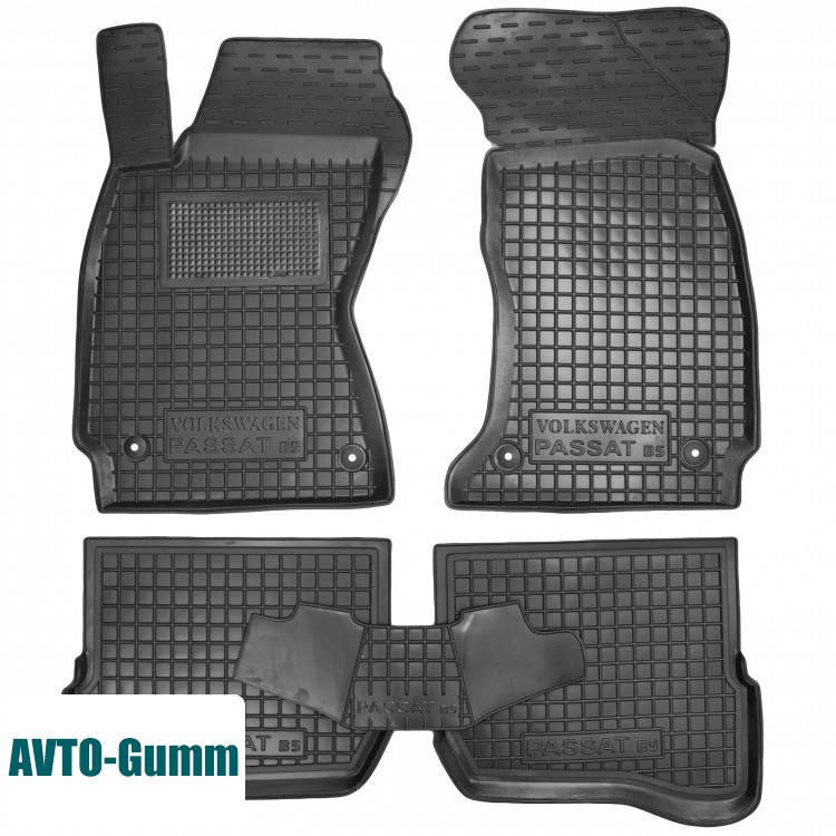 

Коврики в салон для Volkswagen Passat B5 '97-05 резиновые, черные (AVTO-Gumm), Черный