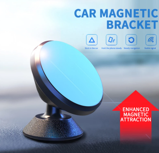 

Магнитный держатель телефона Magnetic suction bracket, круглый на ножке Черный