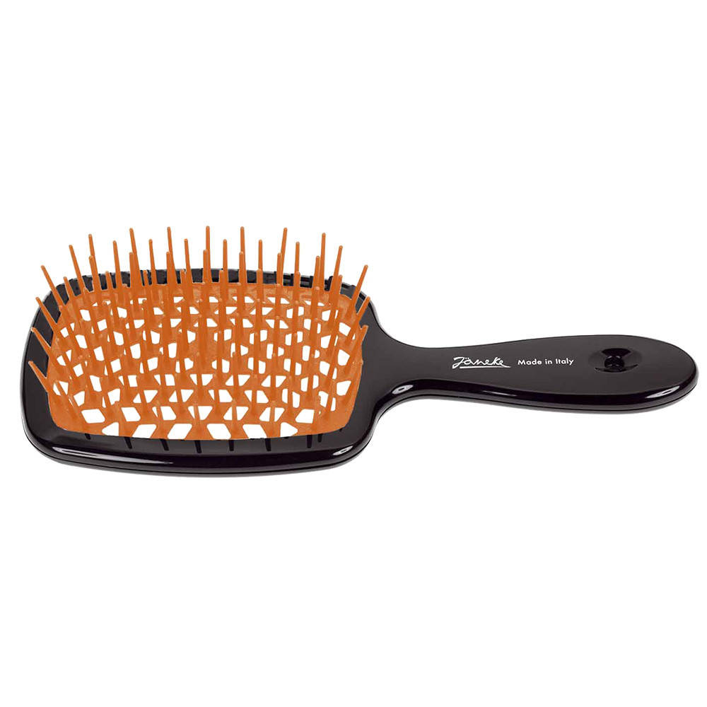 

Расческа для волос черный с оранжевым Janeke Superbrush (8006060573159)