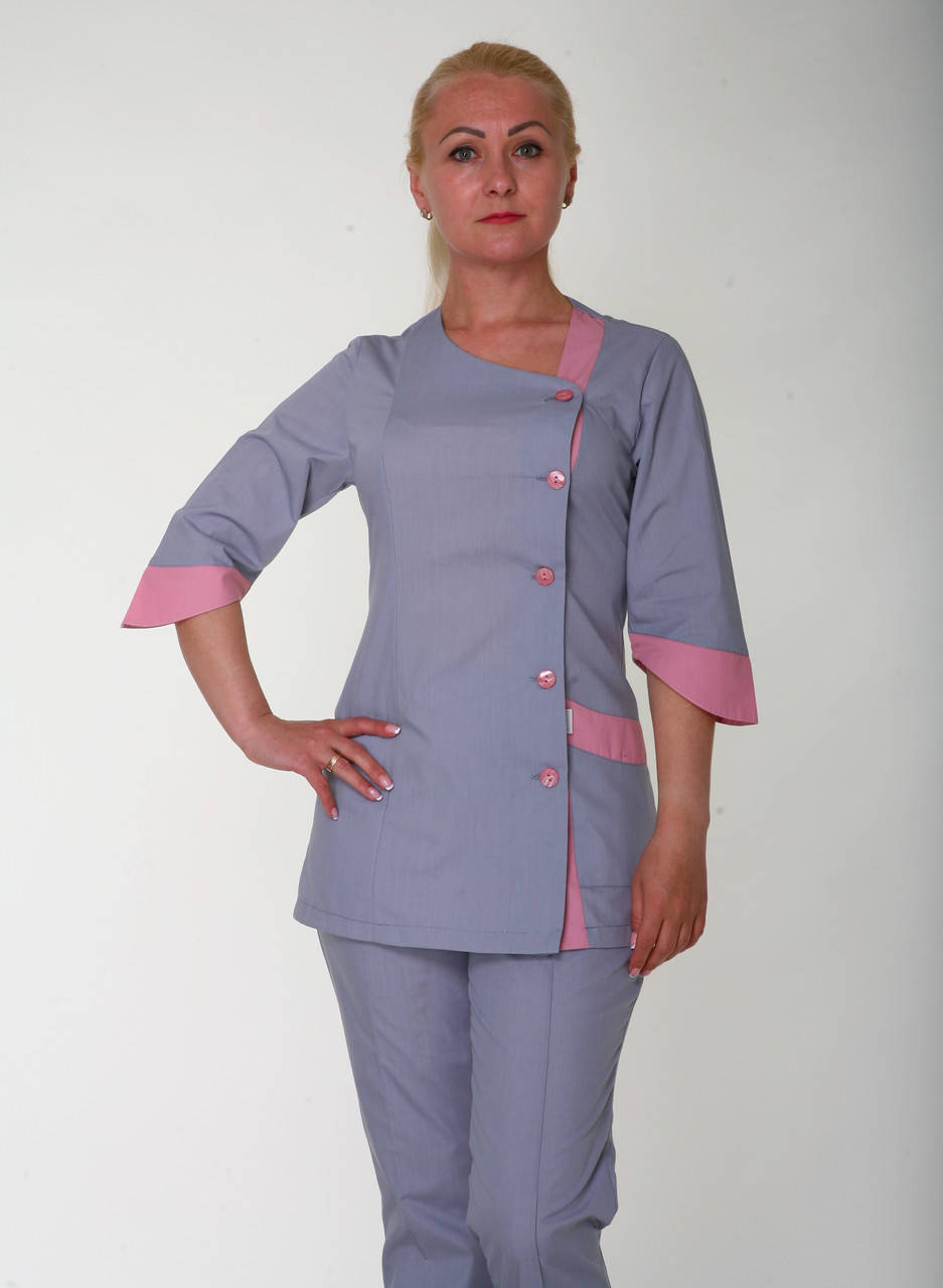 

Костюм медицинский женский серый (батист, 42-56, 22124) 50