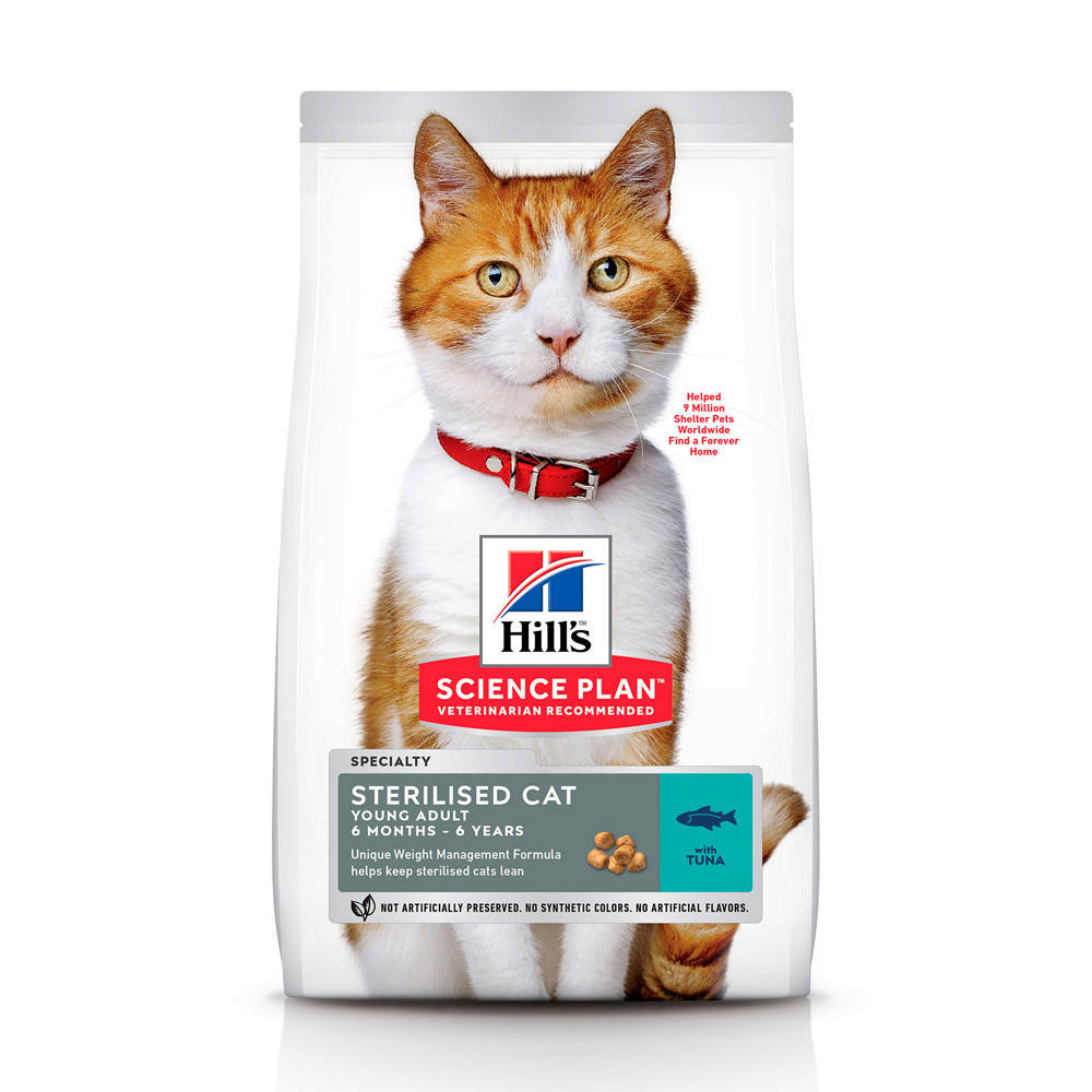 

Hills Sterilised Cat Young Adult корм для стерилизованных кошек 10кг (тунец)