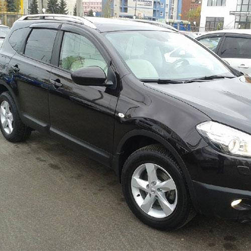 

Дефлекторы окон ветровики Ниссан Кашкай 1 Nissan Qashqai I 07-13 КТ (Накладные)