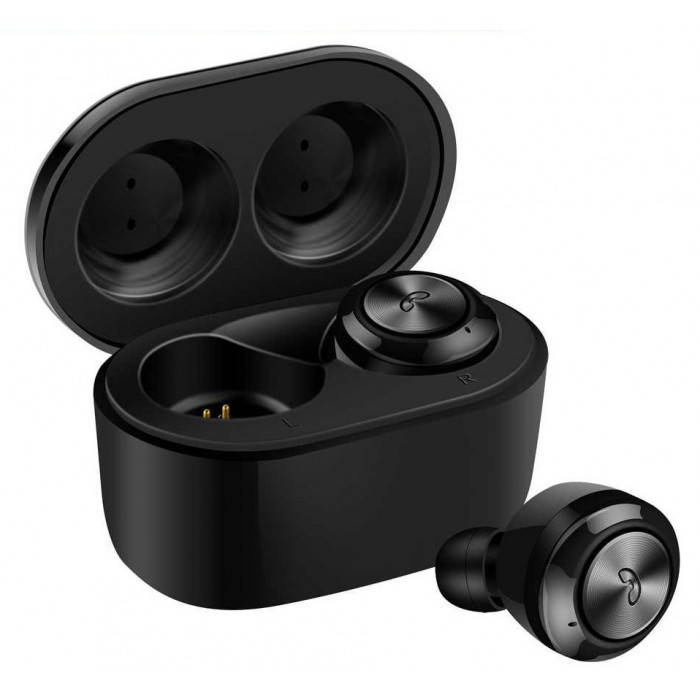 

Беспроводные стерео наушники Air Twins A6 TWS Bluetooth + бокс Чёрные, Черный