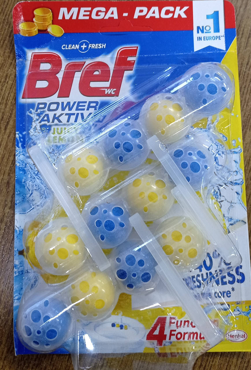 

Туалетні блоки для унітазу Bref WC power active 3 шт