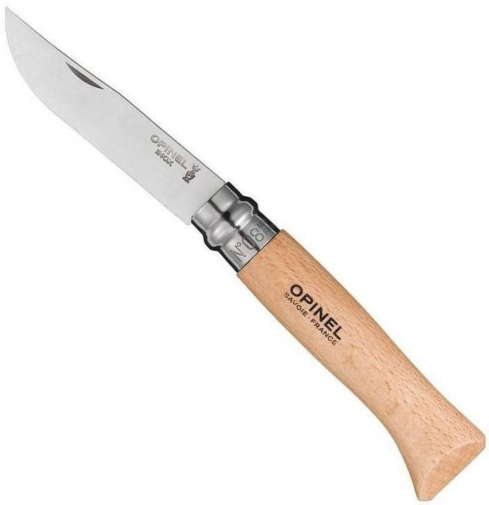 

Туристический Складной Нож Opinel (Опинель) "Inox Natural blister №8" (000405) Нержавеющая сталь, Коричневый