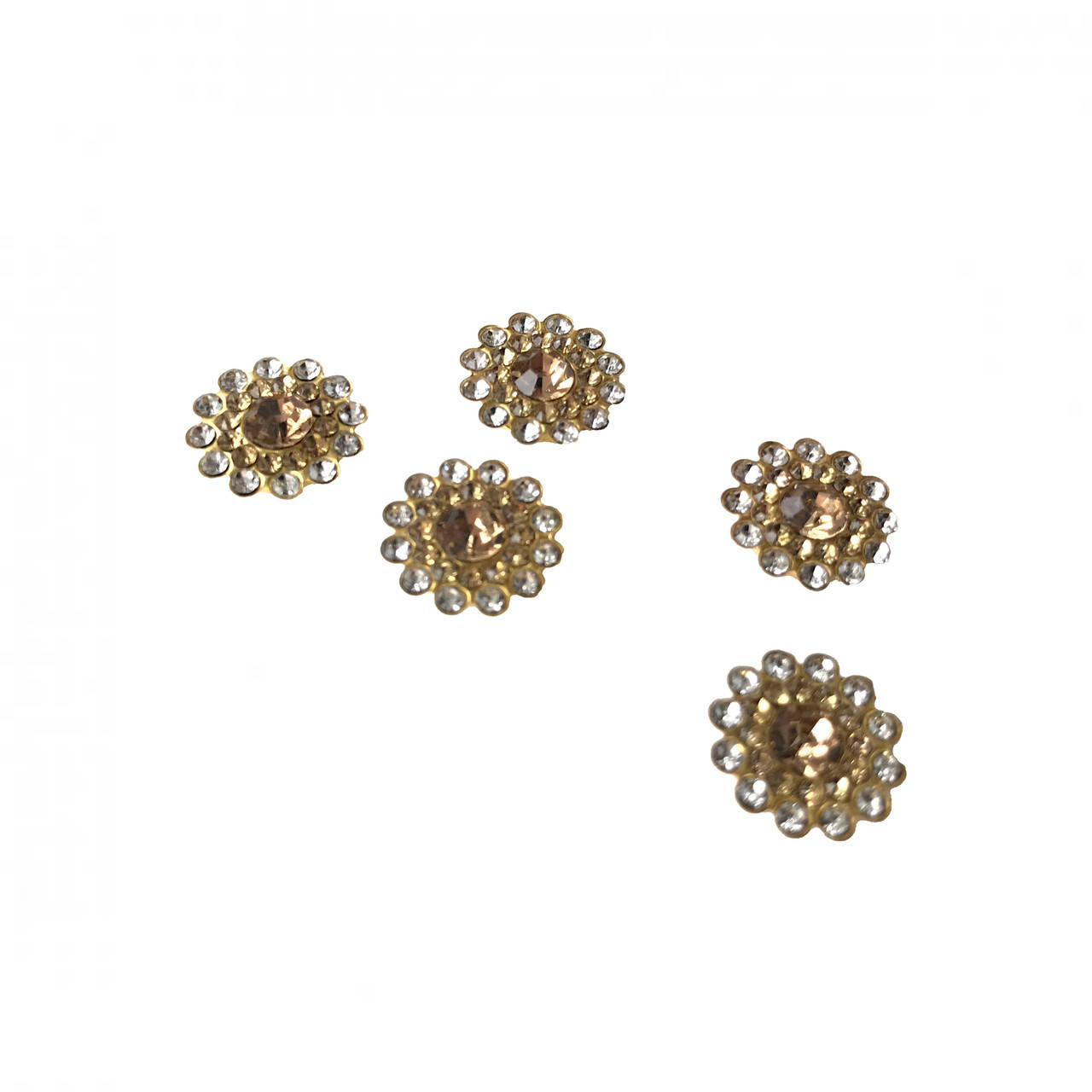 

Стразовый декор пришивной "Цветок" шампань