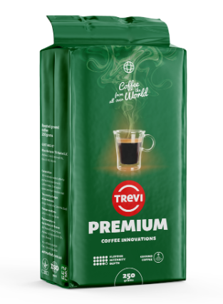 

Кофе молотый Trevi Premium 250 г элитный, насыщенный сладковатый аромат, легкая кислинка и долгое приятное