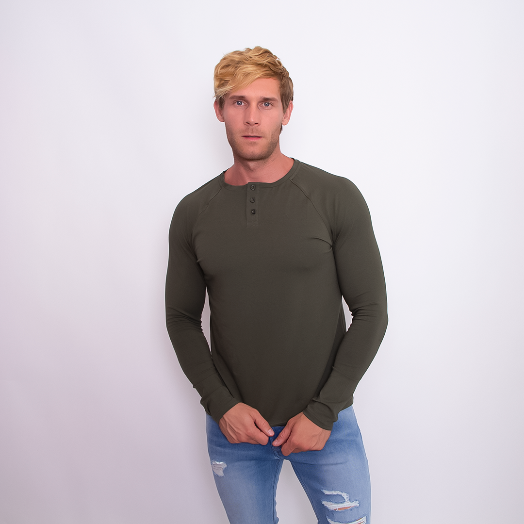 

Мужская Футболка с длинными рукавами Teamv Addition Хаки XL