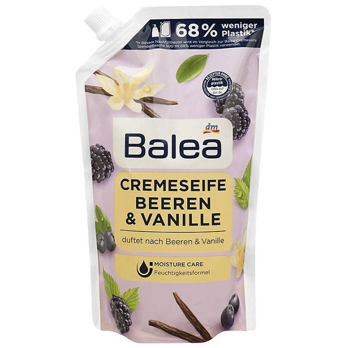 

Крем-мыло Balea Beeren & Vanille жидкое, запаска 500 мл