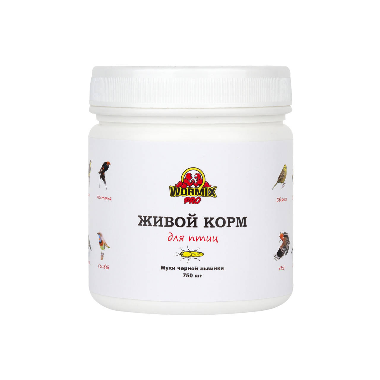 

Живой корм для птиц - Муха чёрная львинка 750 шт.