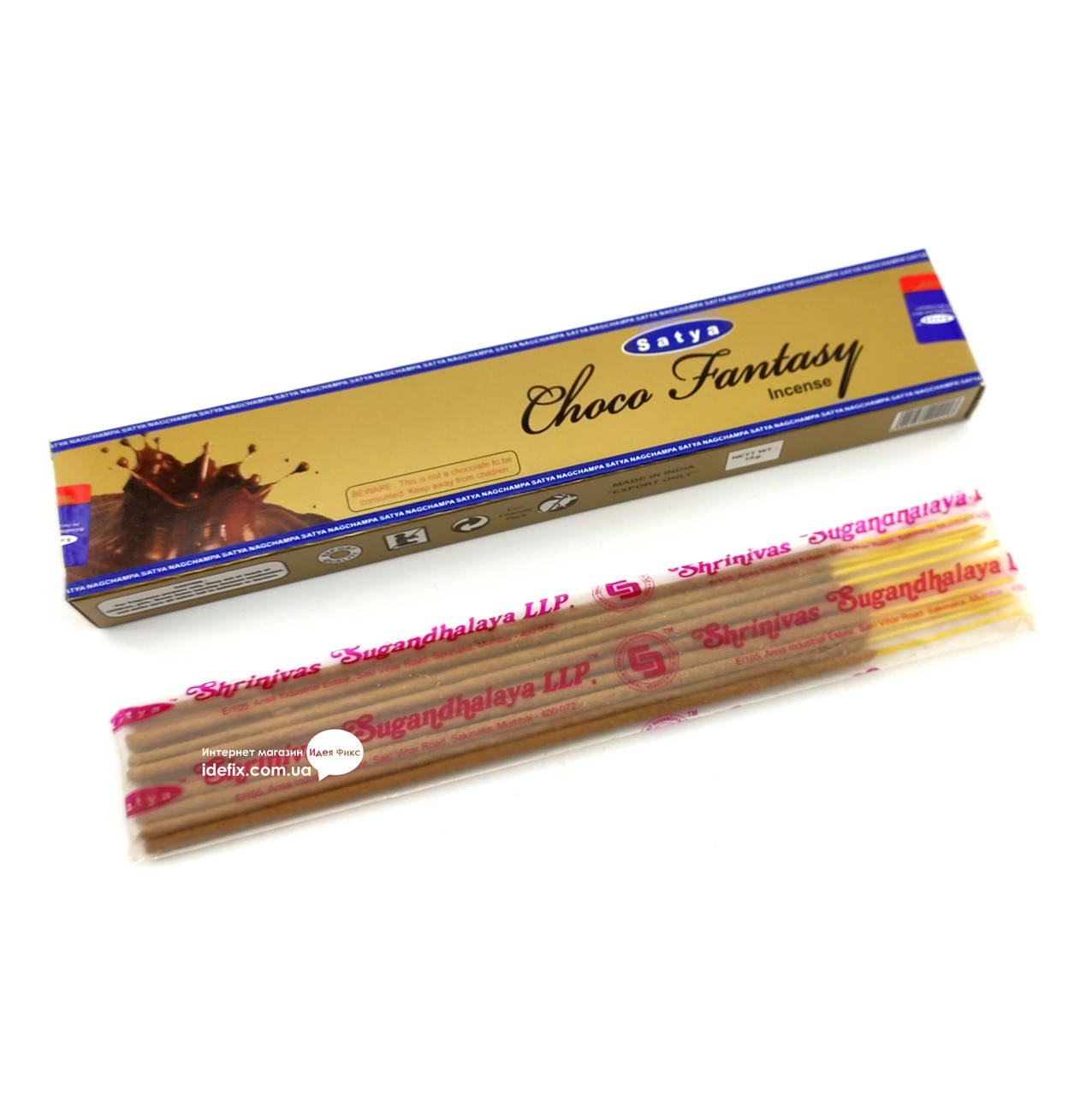 

Благовоние Choco Fantasy Satya 15 грамм. Аромапалочки Шоколадная Фантазия (32428)