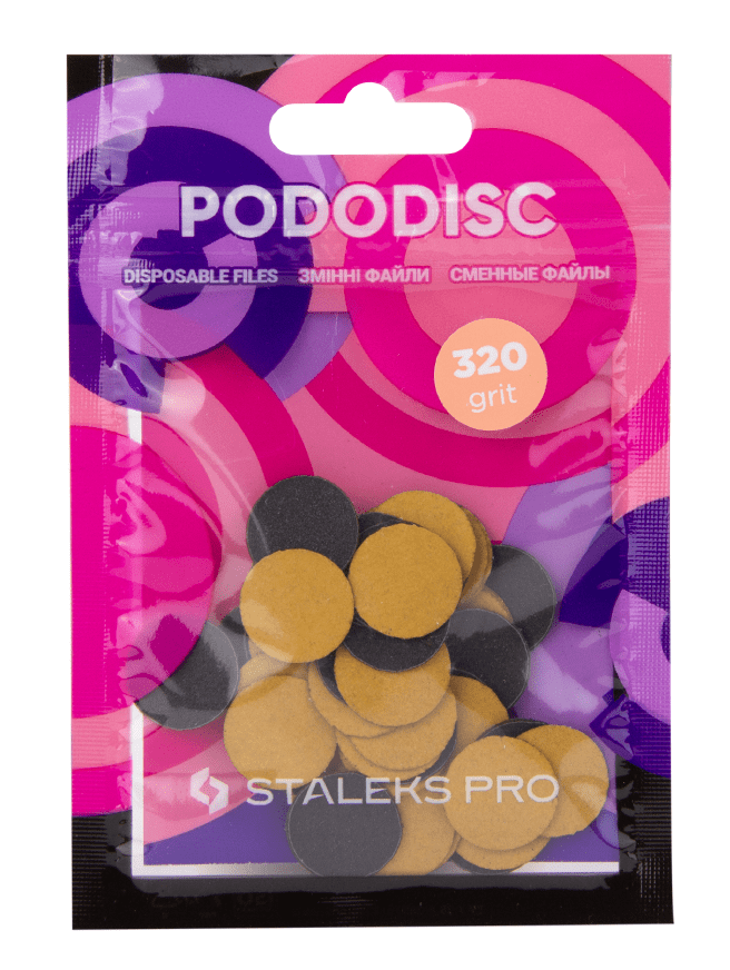 

Сменные файлы STALEKS PRO S 320 грит 15 мм для педикюрного диска (50 шт) PDF-15-320