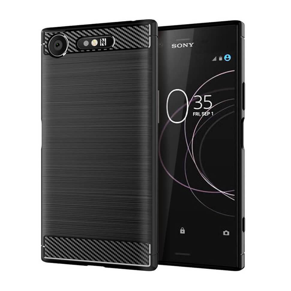 

Чехол Lenuo Carbon Fiber для Sony Xperia XZ1 (G8342) Black, Черный
