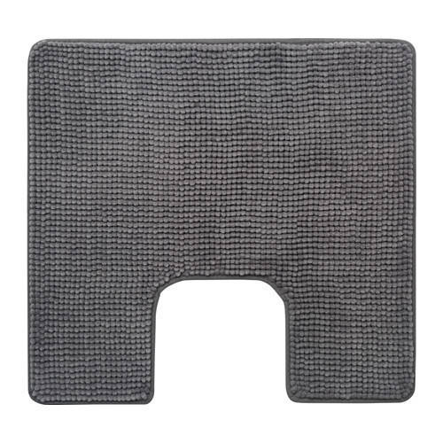 

ТОФТБУ Коврик в туалет, серый, 55х60, 00273397, IKEA, ИКЕА, TOFTBO