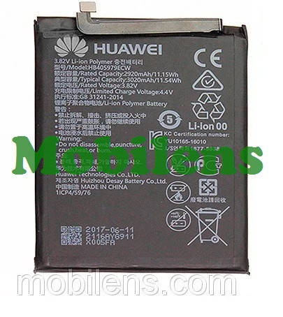 

Huawei Nova, HB405979ECW, Honor 8A JAT-LX1, Y5 2018 DRA-L21, Y6 2019 MRD-LX1 Аккумулятор