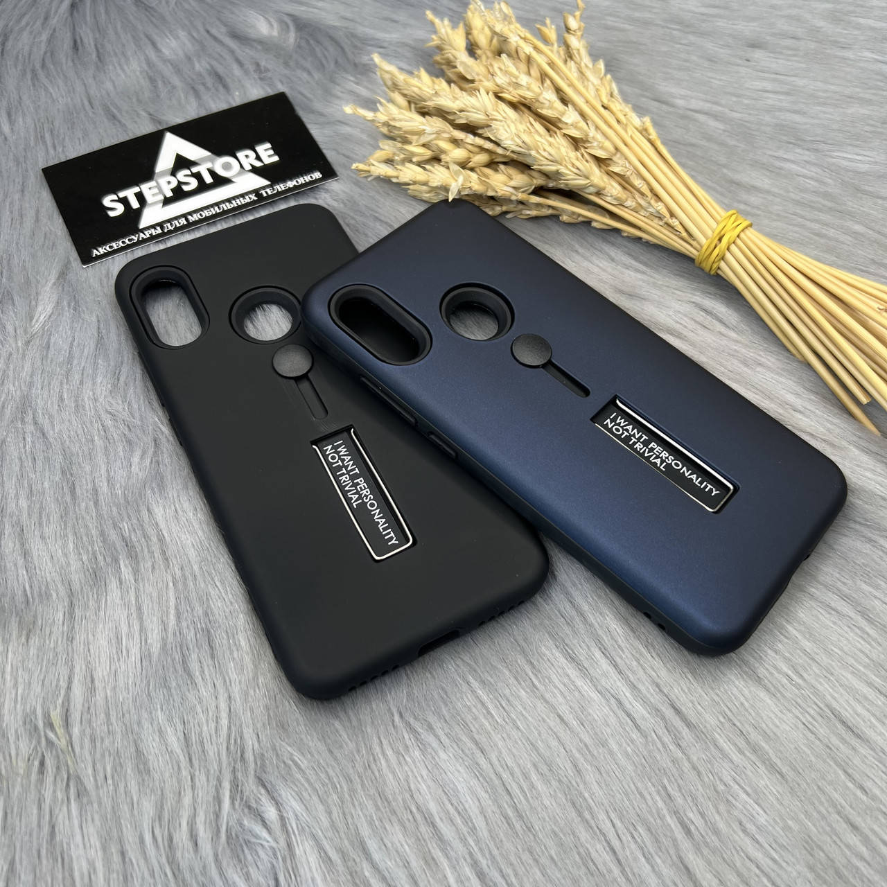 

Чехол бронированный для Xiaomi Redmi 6 pro / Mi A2 Lite с подставкой противоударный толстый черный