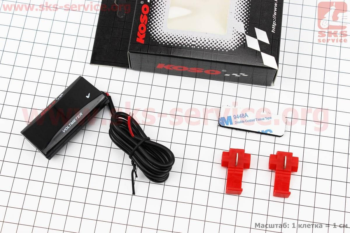 

ВОЛЬТМЕТР с дисплеем, красный циферблат (универсальный, компактный)