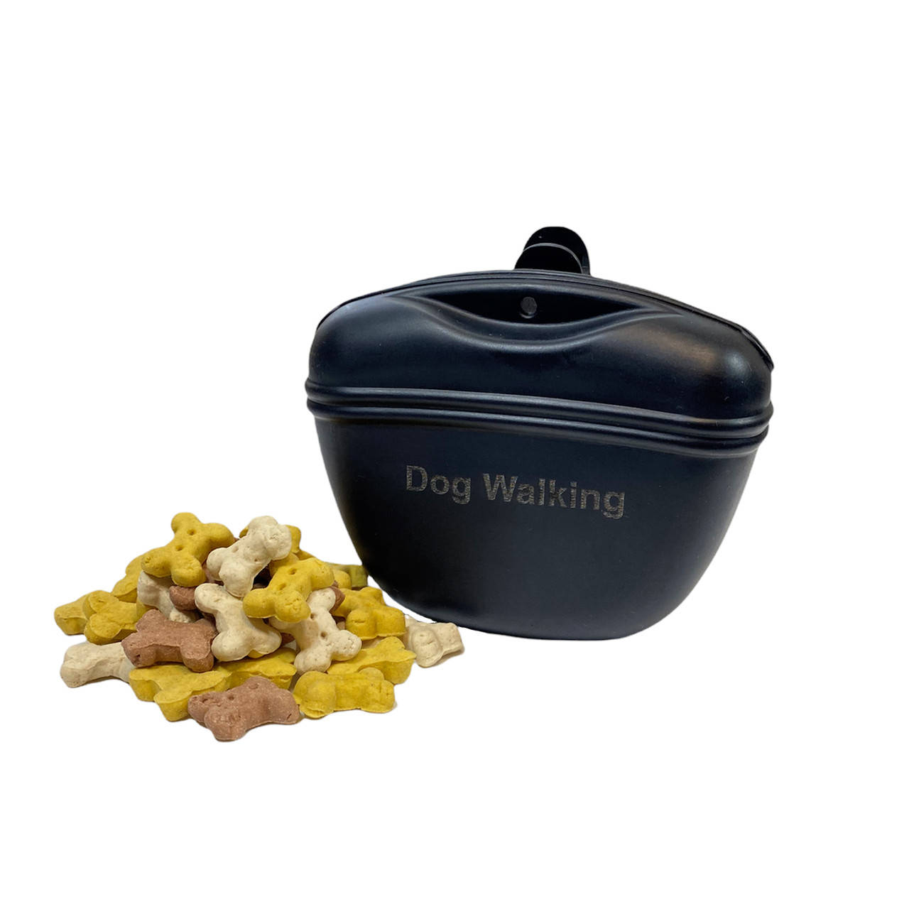 

Сумочка для лакомств силиконовая для собак Dog Walking черная, Черный