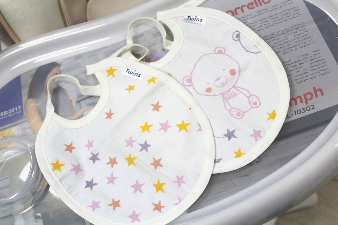 

Слюнявчик Twins водонепроницаемый хлопок
