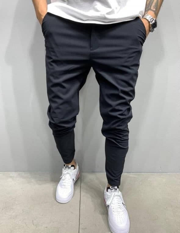 

Классические черные брюки мужские зауженные к низу турецкие 2Y Premium модные молодежные ЛЮКС КАЧЕСТВО