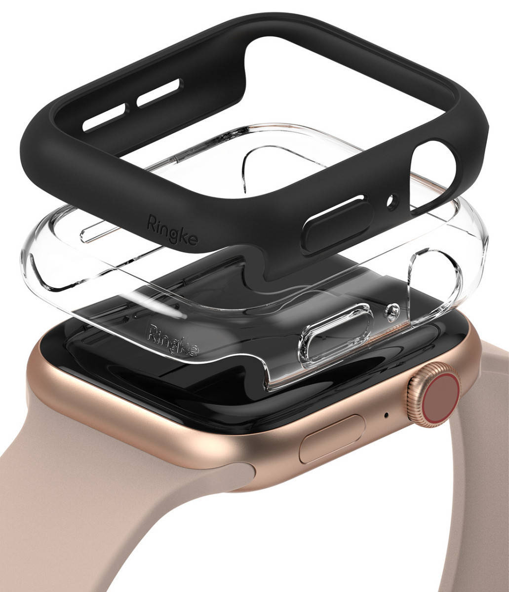 

Чехол Fusion Slim Clear + Black (2шт.) для Apple Watch 4/5/6/SE 44mm (SLAP0035)