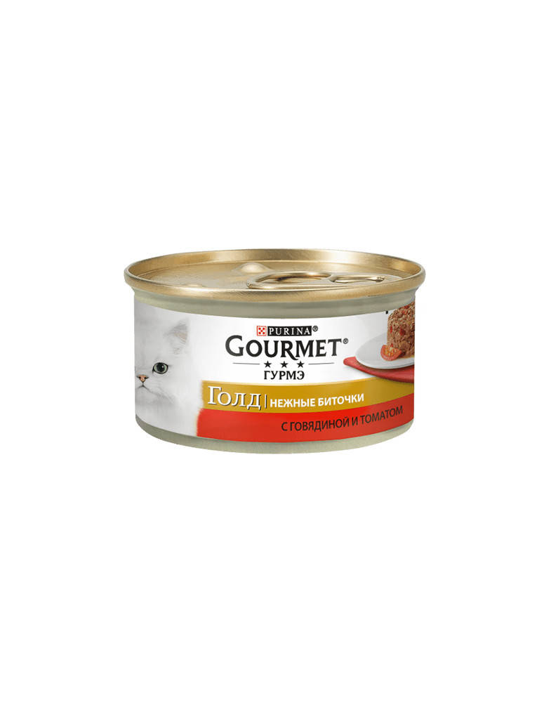 

Gourmet Gold нежные биточки с говядиной и томатами 85 г