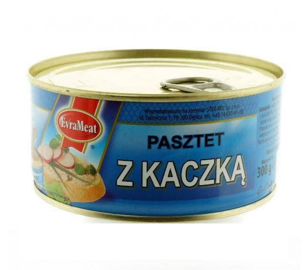 

Паштет из утиного и куриного мяса EVRAMEAT 300 гр. Польша