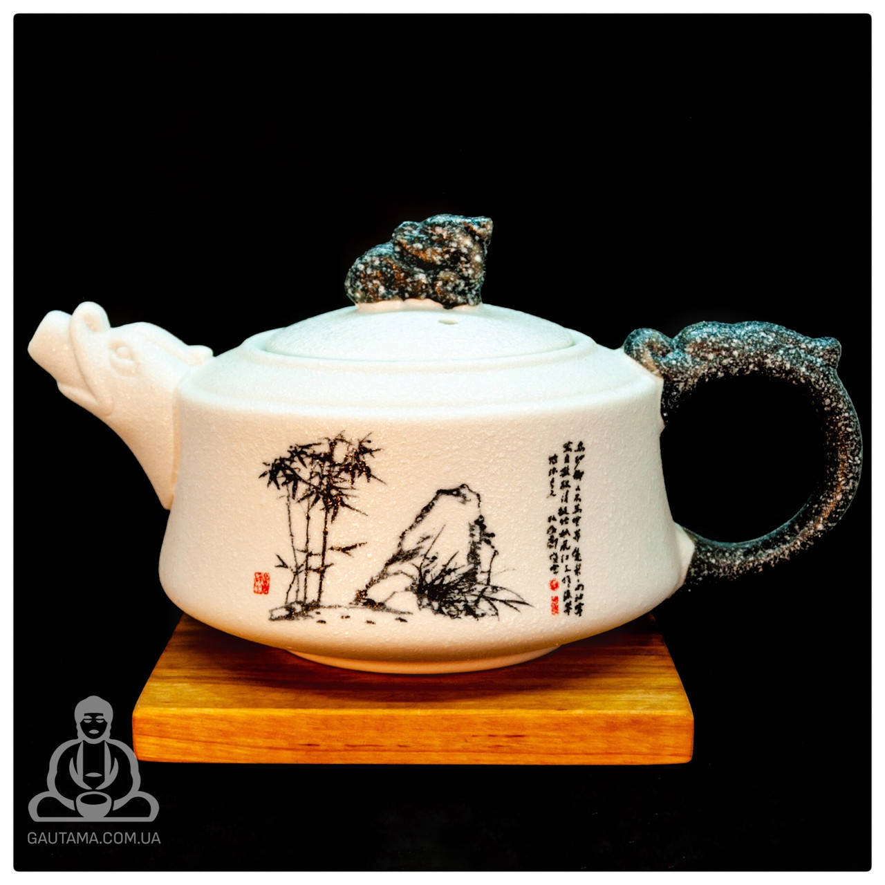 

Чайник керамика Голова дракона 230 мл, Белый