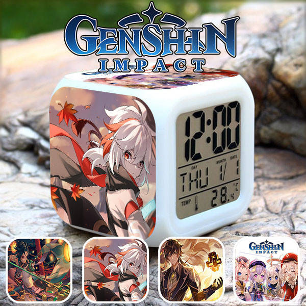 

Настольные часы Genshin Impact "Кадзуха, Джун Ли и Сяо" Геншин
