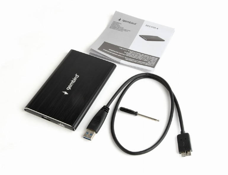 

Внешний карман Gembird для HDD 2.5" SATA USB 3.0 Black (EE2-U3S-4)
