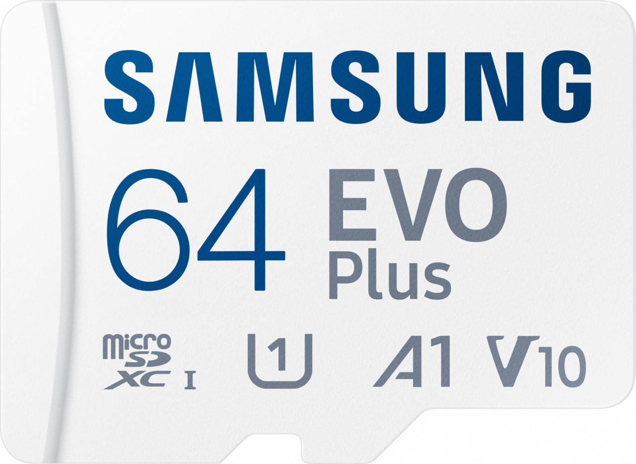 

Карта памяти Samsung EVO Plus microSDXC 64 GB UHS-I Class 10 + SD-адаптер