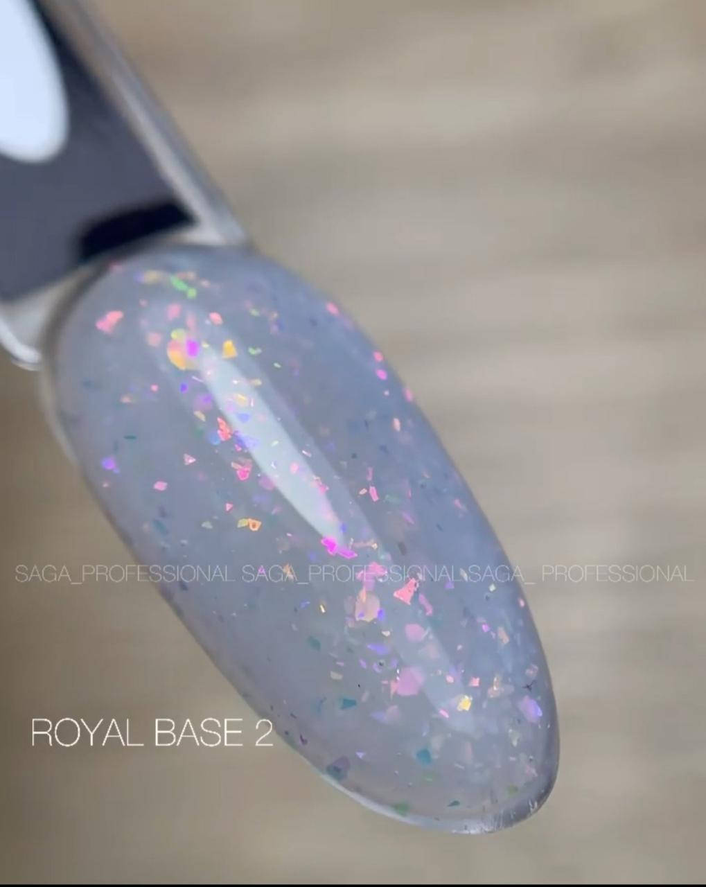 

Нейл-Новинка! База Royal Base для ногтей с Хлопьями Юки SAGA №2