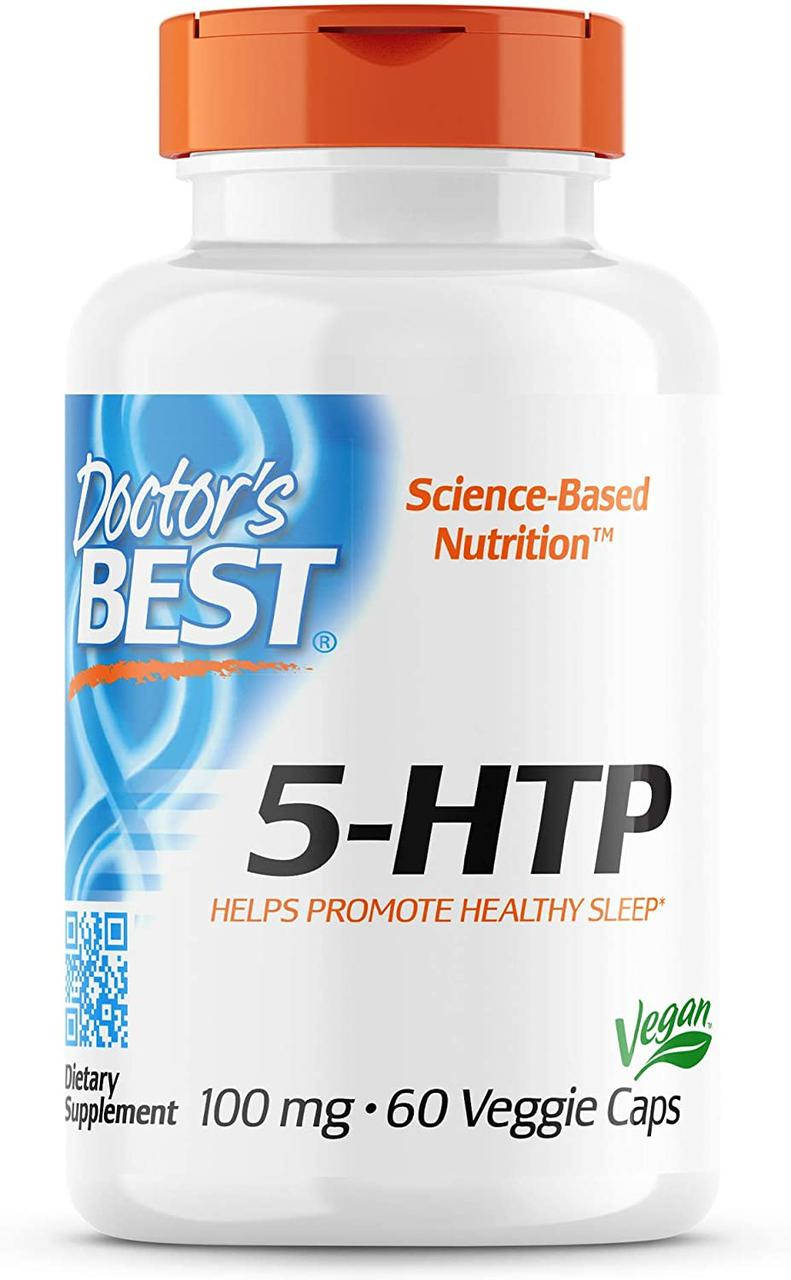

5-HTP 5-гидрокситриптофан, Doctor's Best, 100 мг, 60 вегетарианских капсул