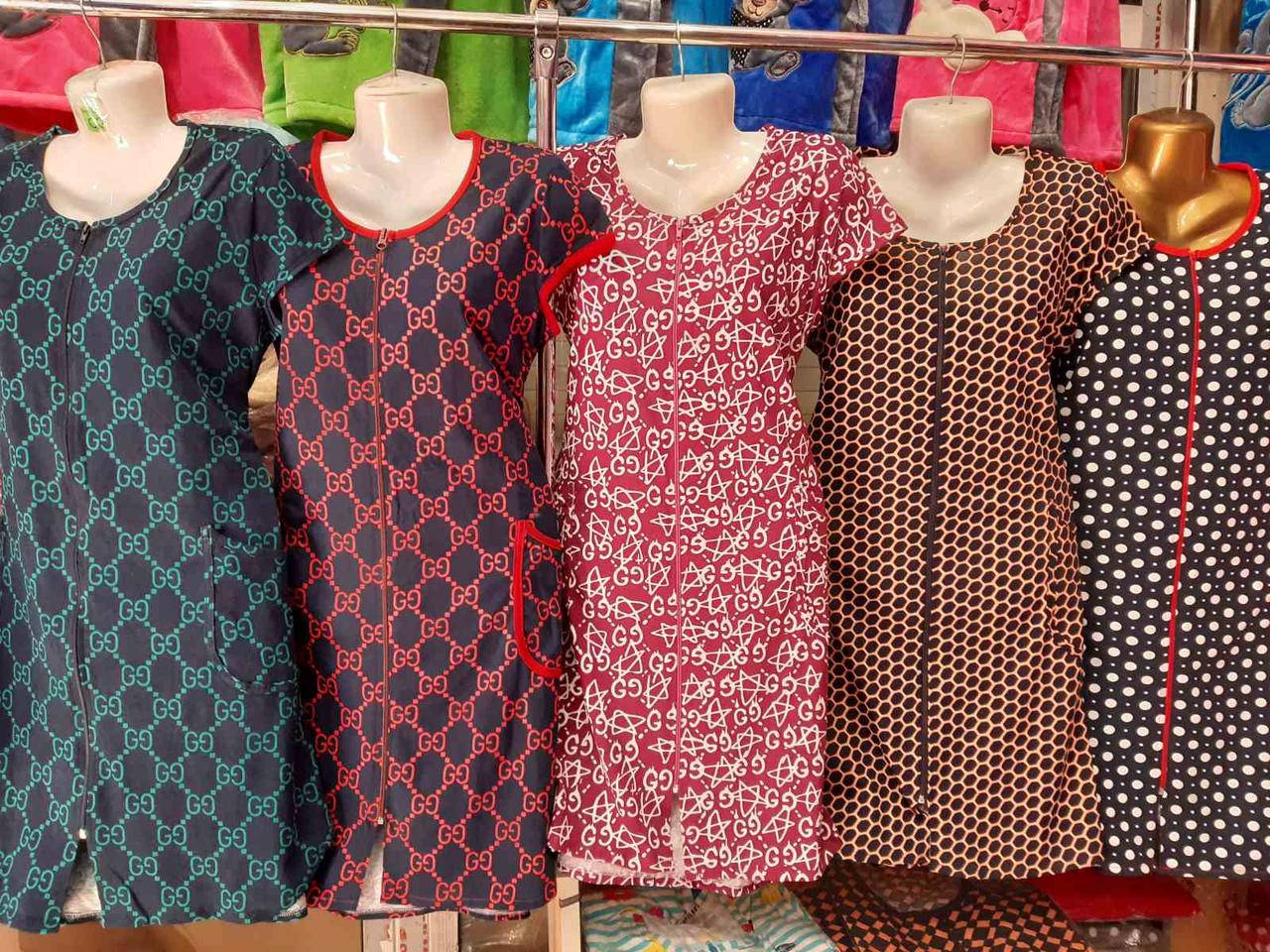 

Жіночі халати літні на блискавці, Разные цвета