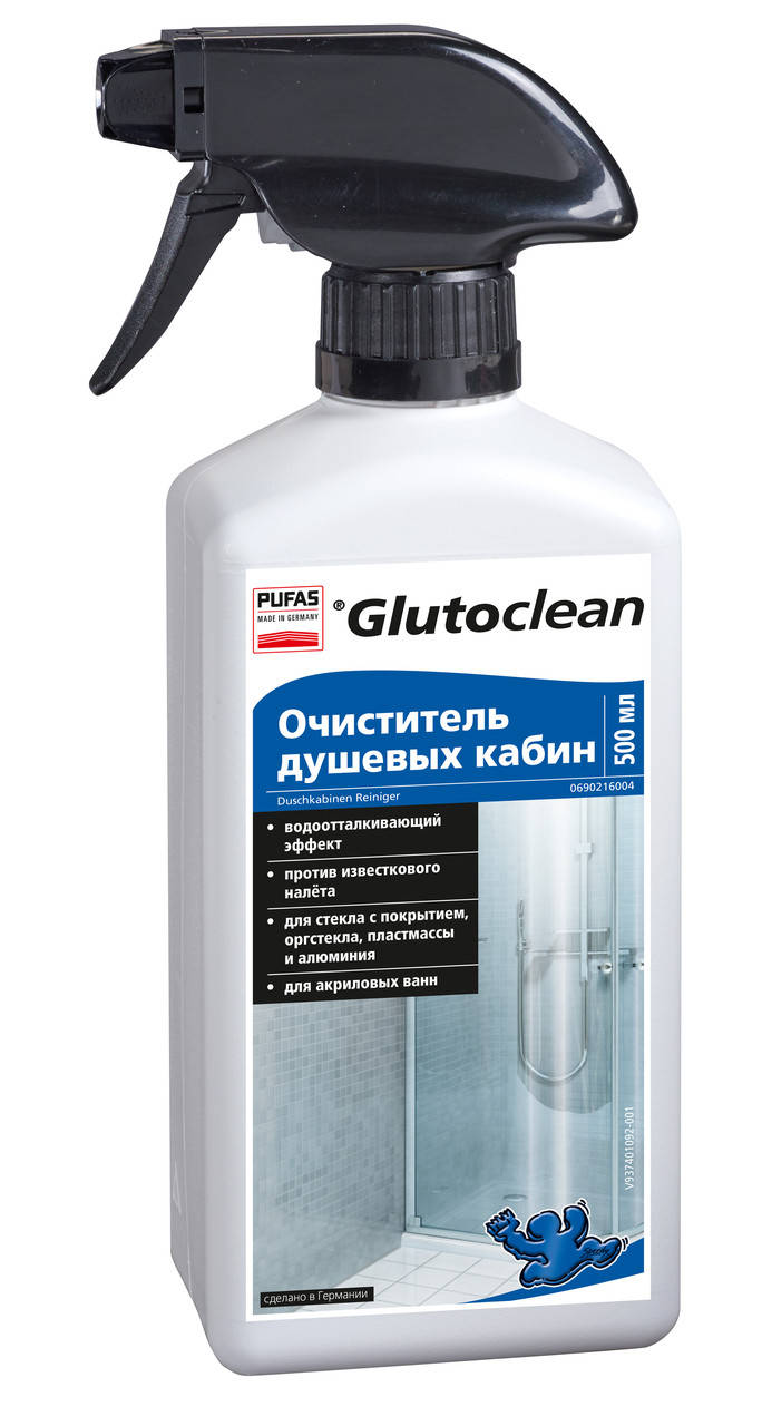 

Очиститель душевых кабин Glutoclean, 500мл