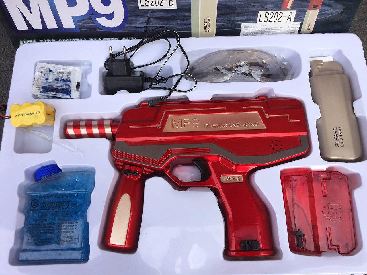 

Пістолет на водяних кульках Mp9 LS202, Красный