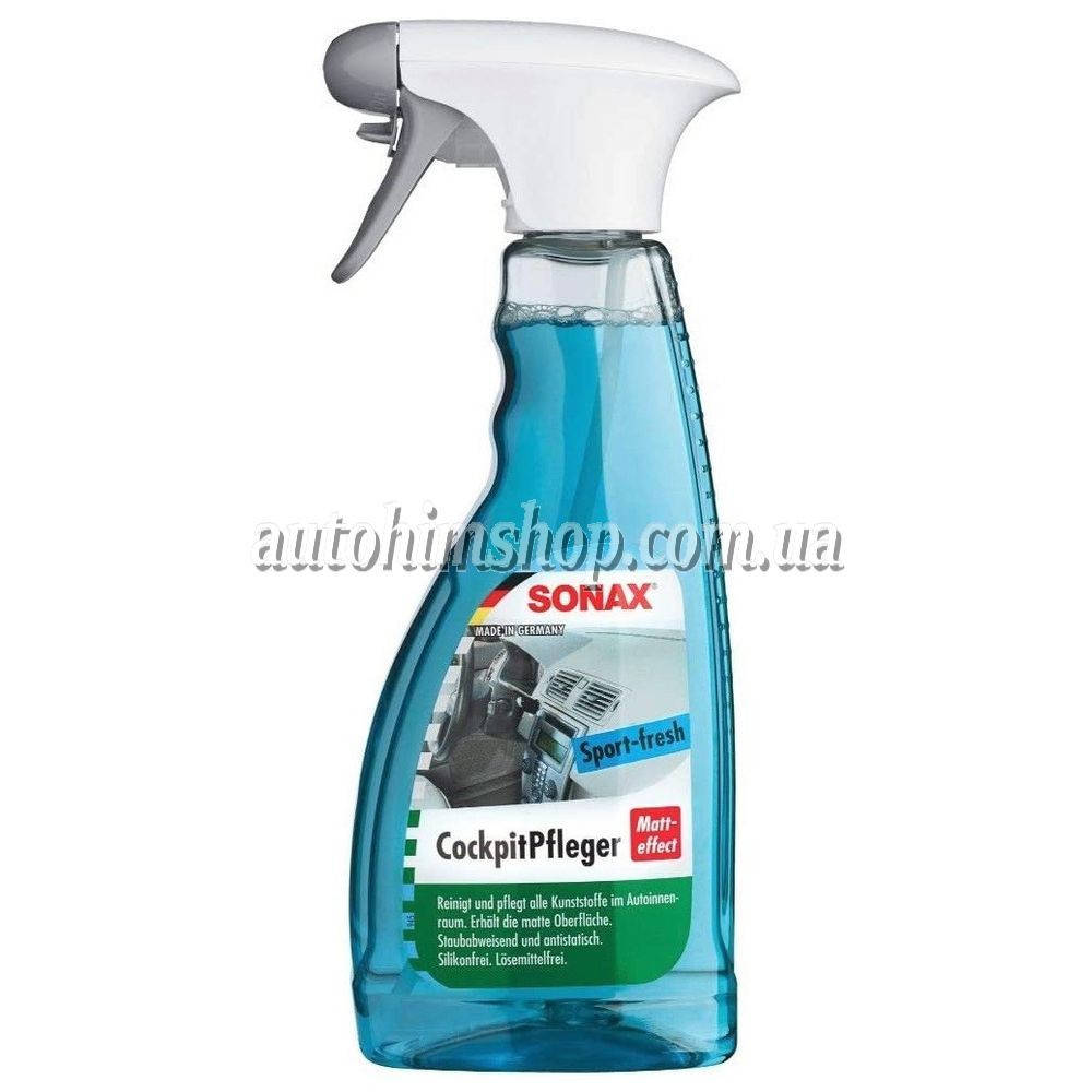 

Полироль пластика матовая Sonax Sport-Fresh в спрее 500мл, Прозрачный
