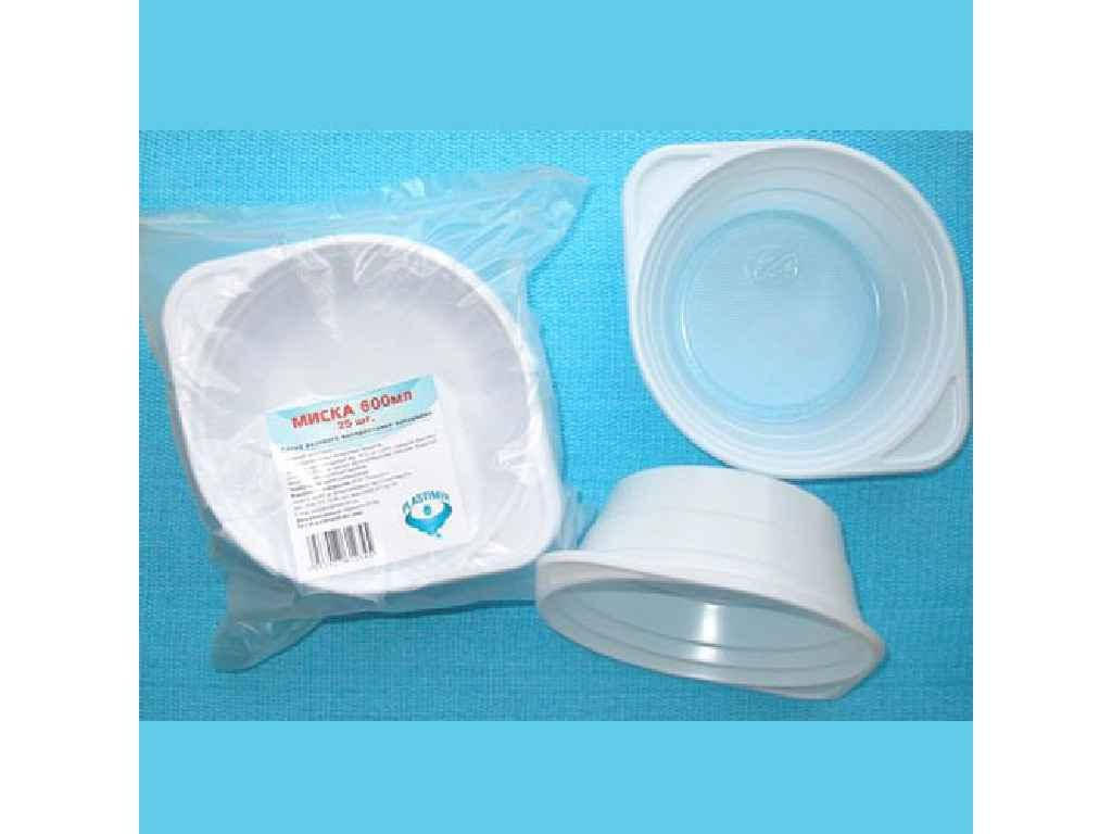 

Миска 600мл (25шт) арт.12345 ТМ PLASTIMIR