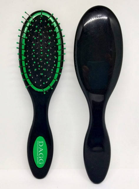 

Массажная расчёска для волос маленькая овальная с железными зубчиками DAGG 9716 SH, Зелёный