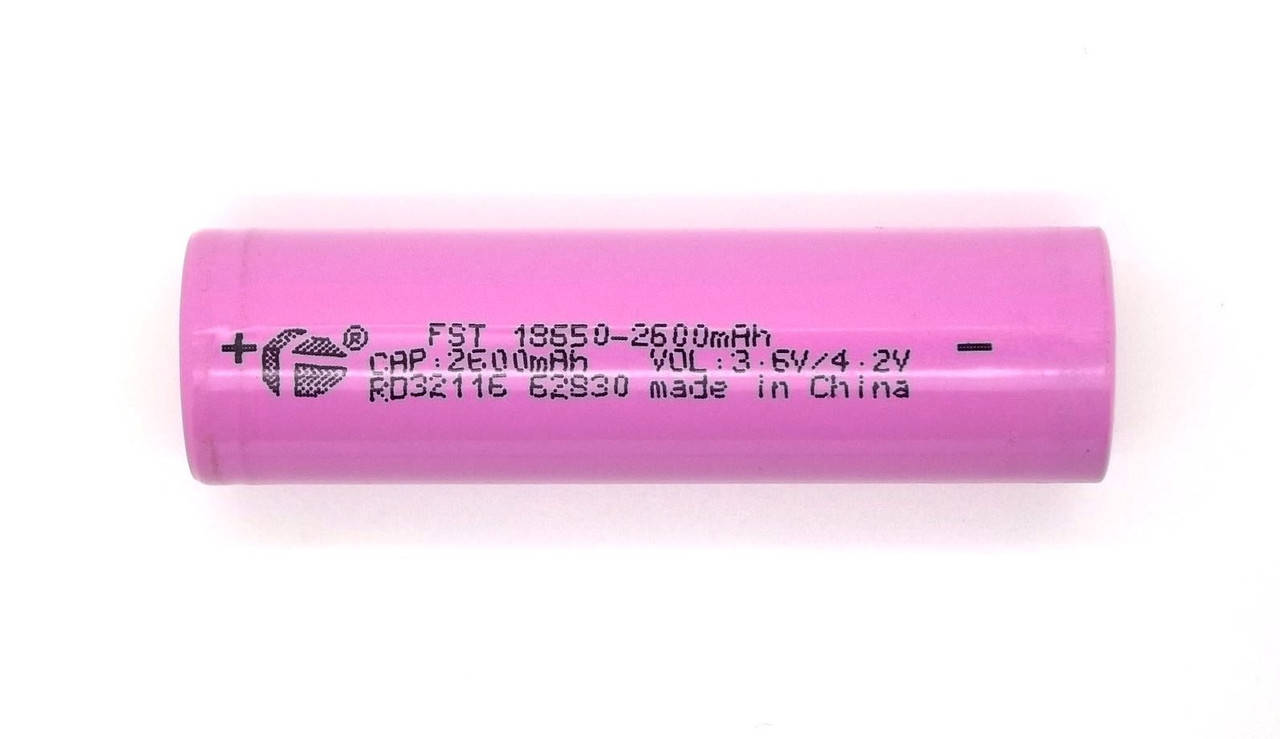 

Аккумулятор литий-ионный 2600mAh 3.7v 5С тип 18650