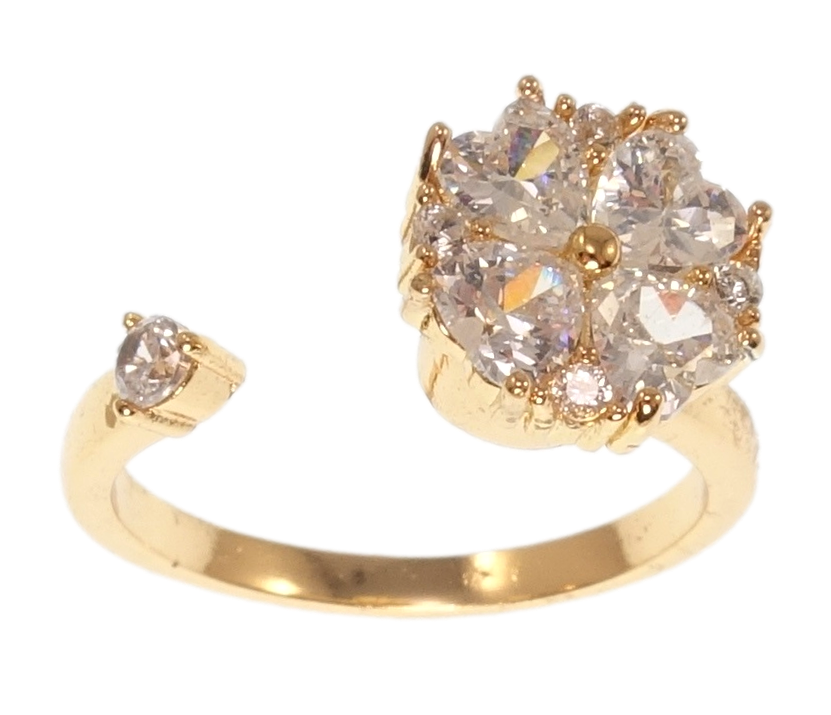 

Кольцо Xuping Позолота 18K "Вращающийся кристальный цветок" р.15-16,16-17