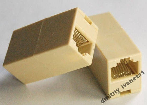 

Соединитель кабеля витая пара RJ45 джойнер